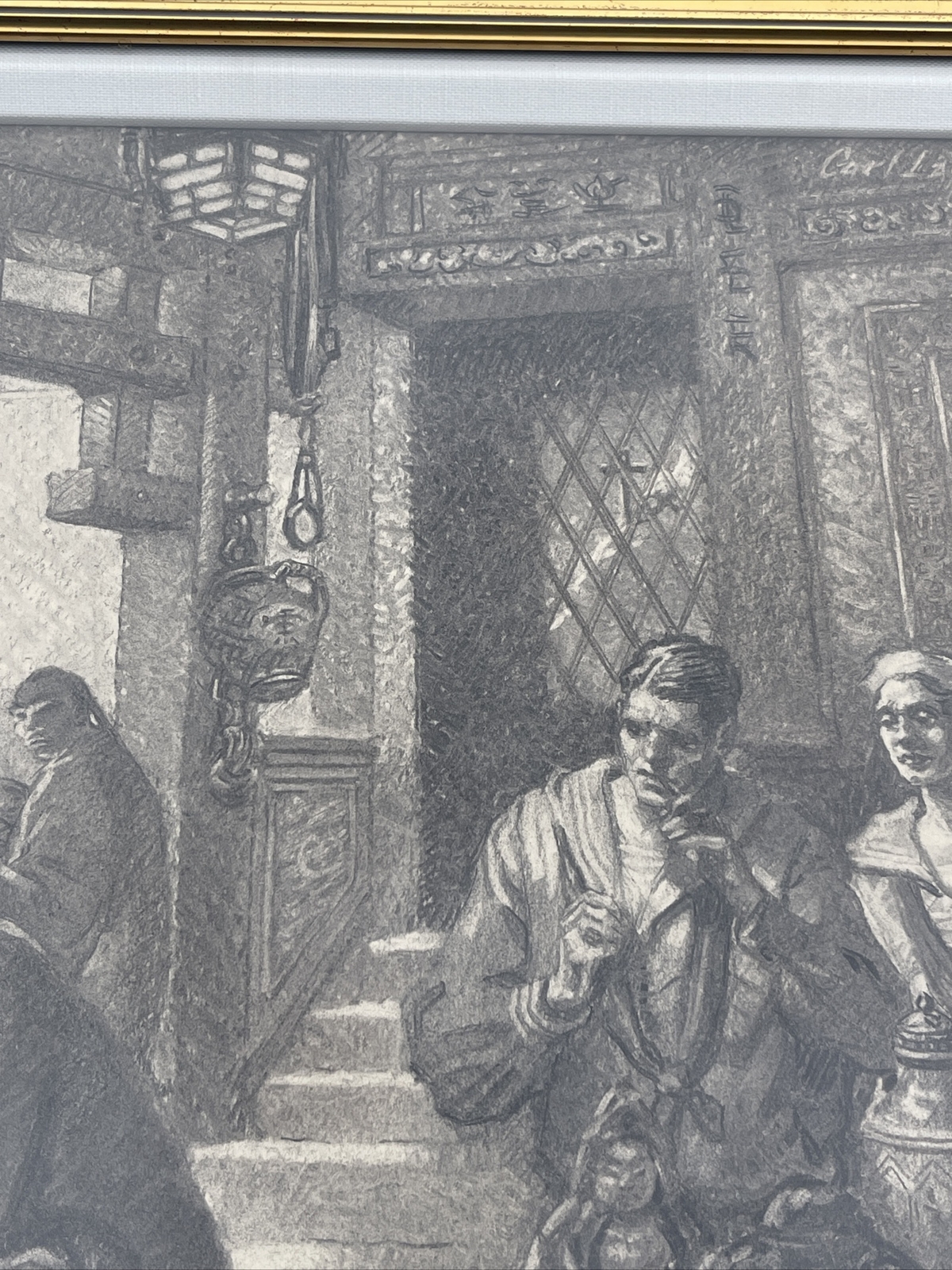 CARL LAGERQUIST PAINTING ILLUSTRATION DRAWING MASTER ART DECO PORTRAIT OPIUM DEN