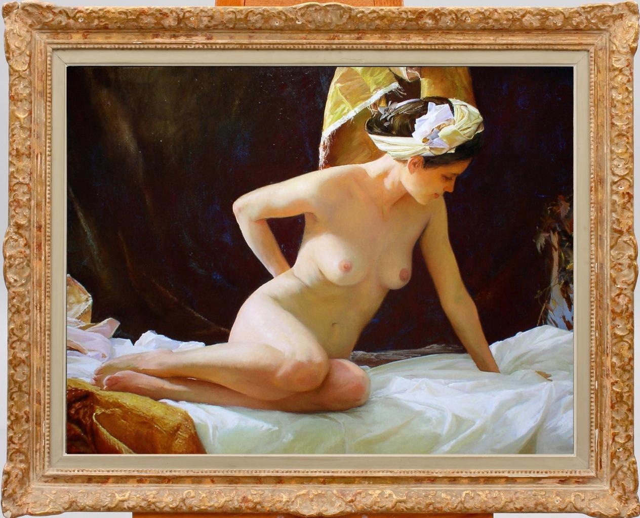 Handmade Original Oil Painting art female Women girl on canvas 30″x40″