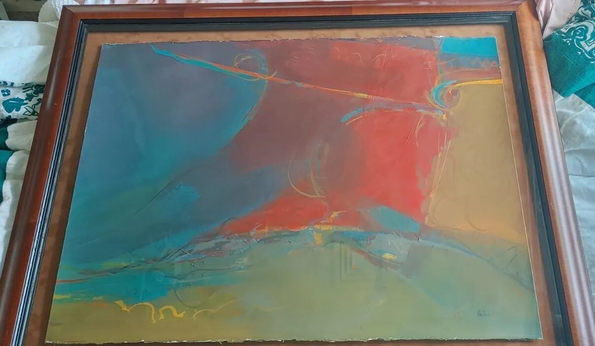 Original Painting Artwork Abby Rudisill Abstract Dark Colors Lancaster PA Local