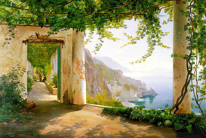 High-quality custom Carl Frederic Aagaard – Nice View of Amalfi Coast summer