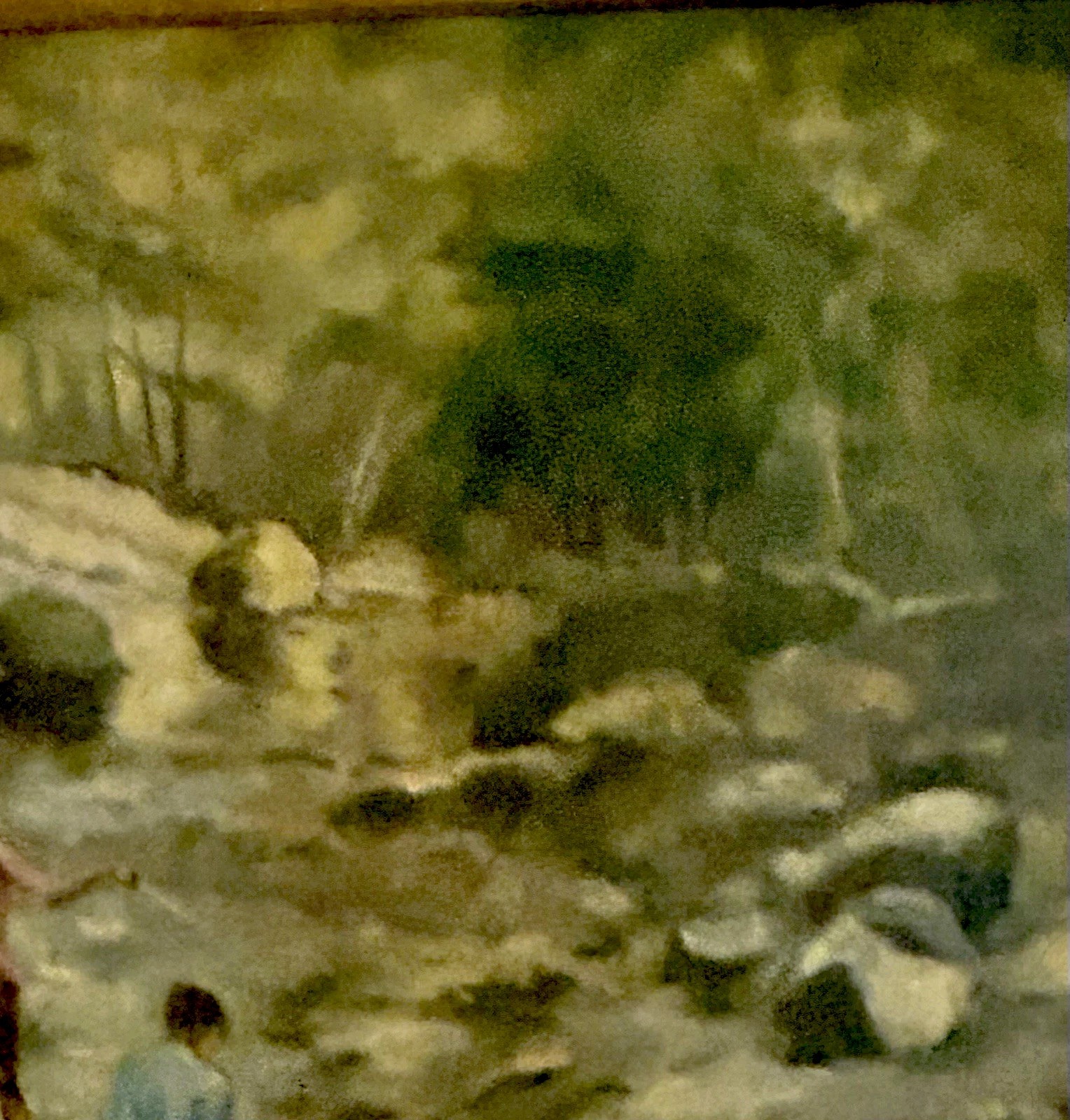 “Boys in a Mountain Stream” by Gerald Bernstein Oil Painting 33.5x39x1.5