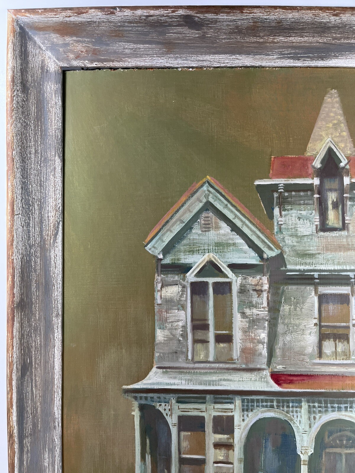 ISAIAH DAVIS DURHAM VIRGINIA ANTIQUE VICTORIAN HAUNTED BATES HOUSE PAINTING