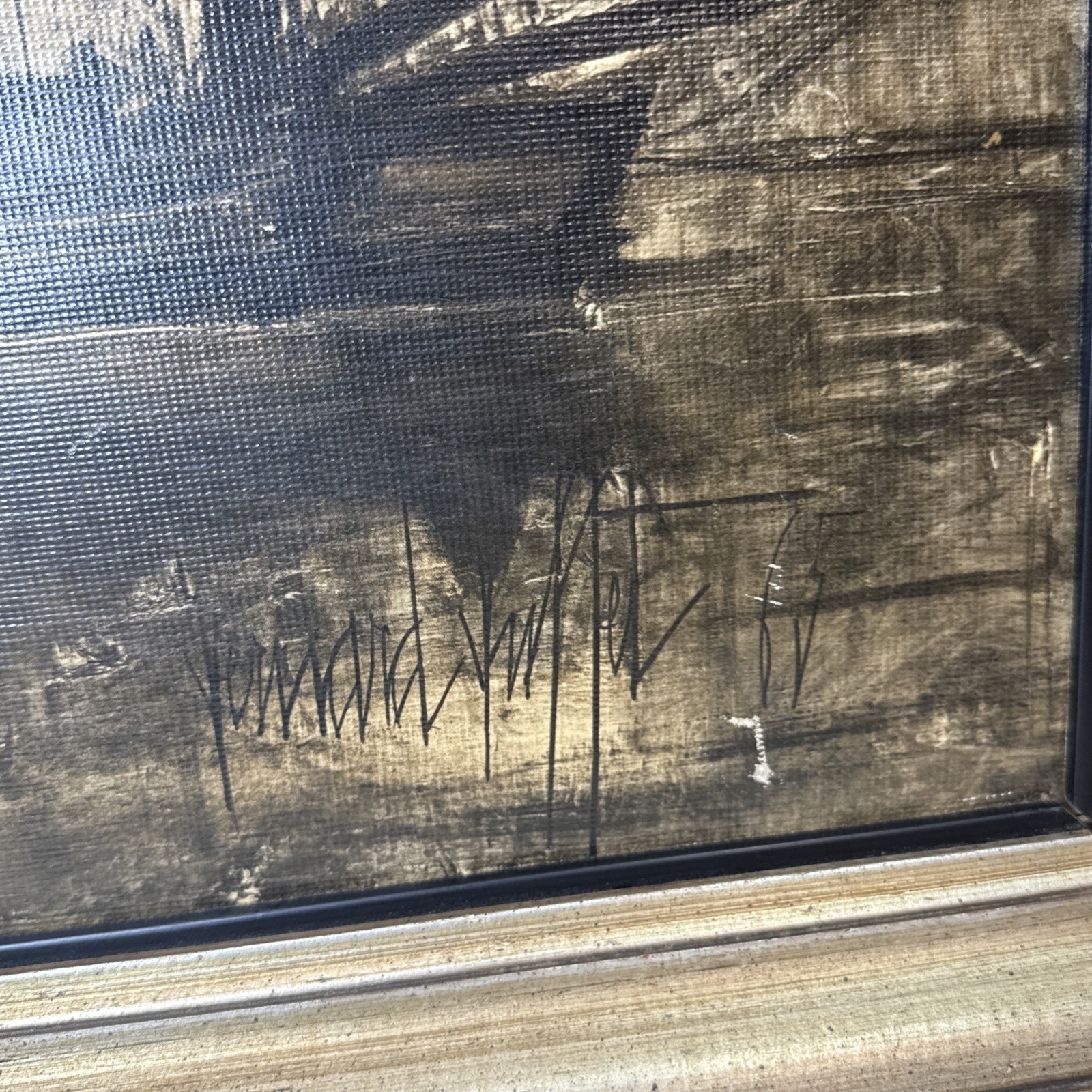 Bernard Buffet Framed Lithograph Art Print, The Black Ships, Mid Century