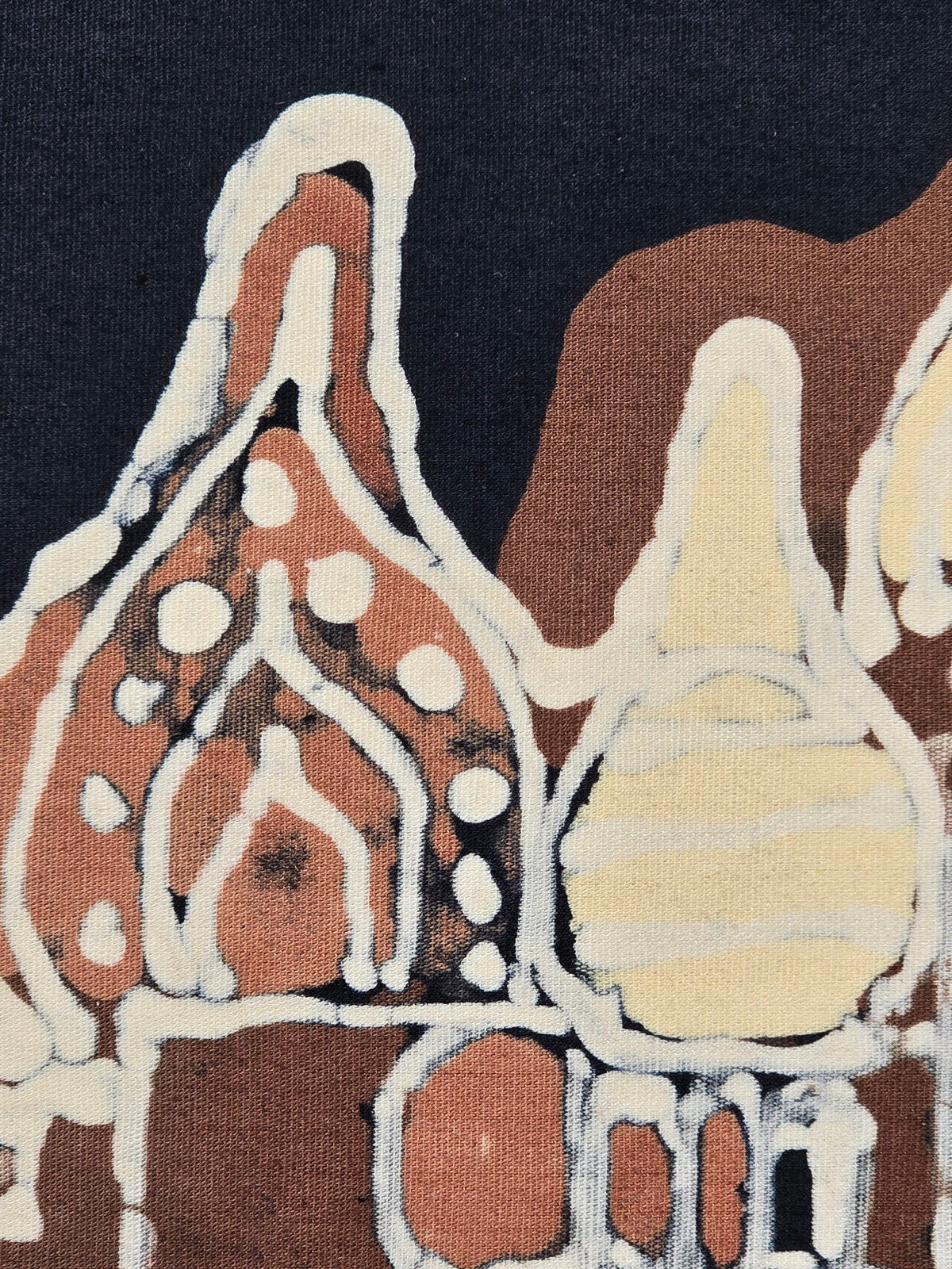 Set of 2 Raw Silk Batik Jarusalem Israel Hebrew Jewish Judaism VTG 1960 Folk Art