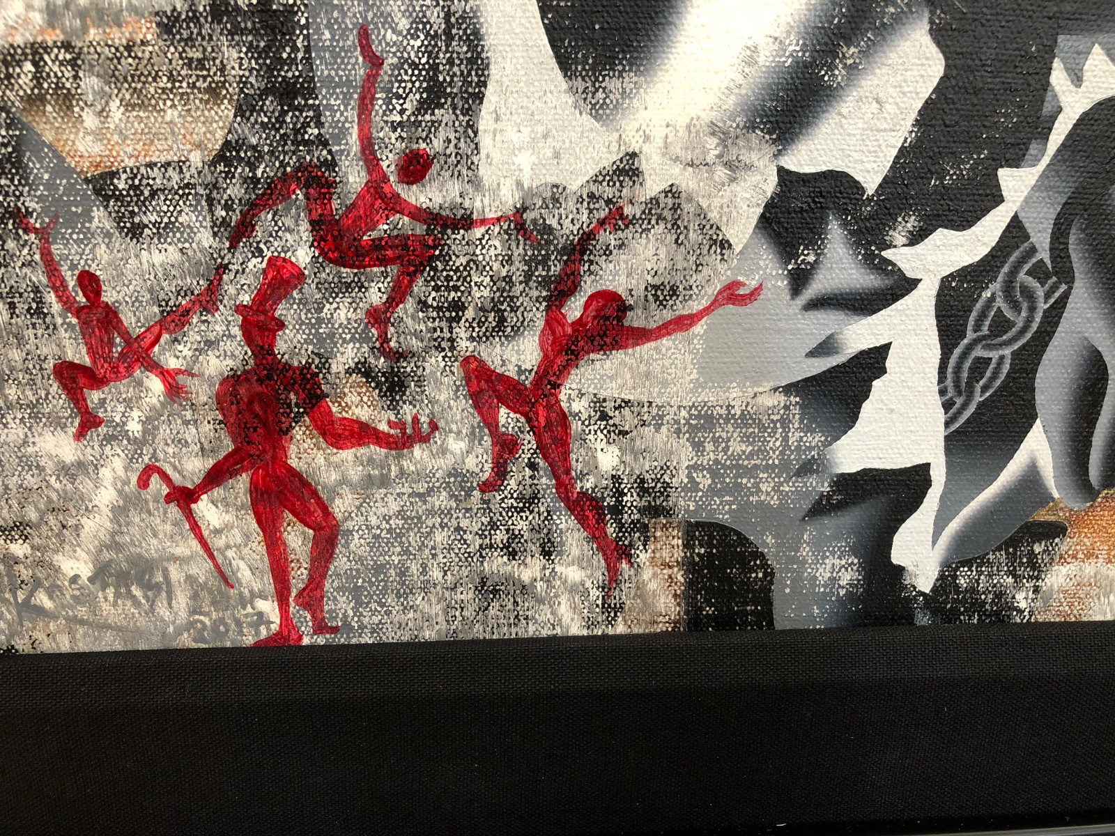 MARK KOSTABI signed ORIGINAL OIL PAINTING on Canvas FRAMED COA BREAK THROUGH