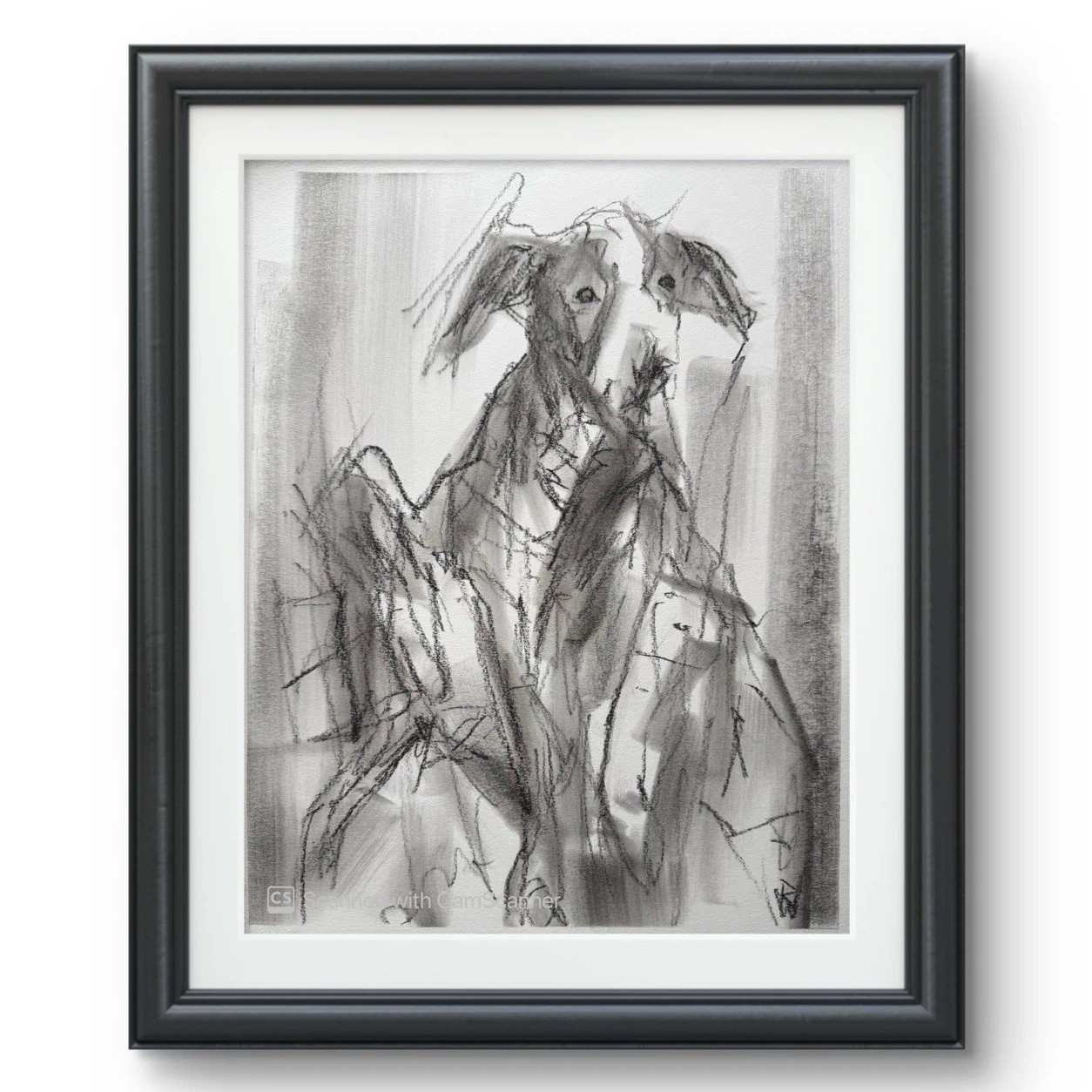 Dog Portrait Sketch 11×14 Soft Pastel Original Loose Pet Drawing