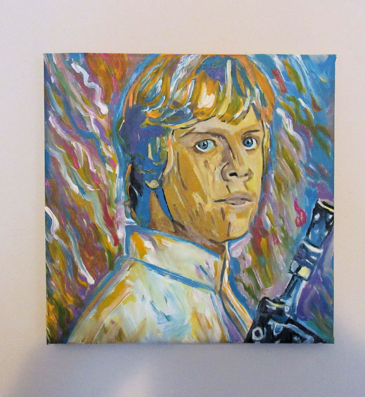 Star Wars Luke Skywalker SCI Fi Original Pop Graffiti Spray Paint Art 10″ x » 10