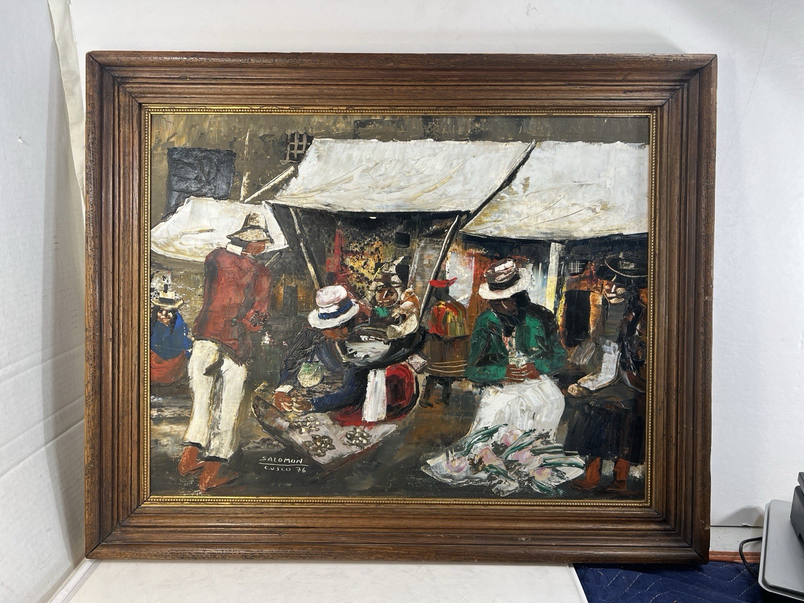 Signed Original Oil Painting By Peruvian Master Amilcar Salomon Zorrilla Cusco
