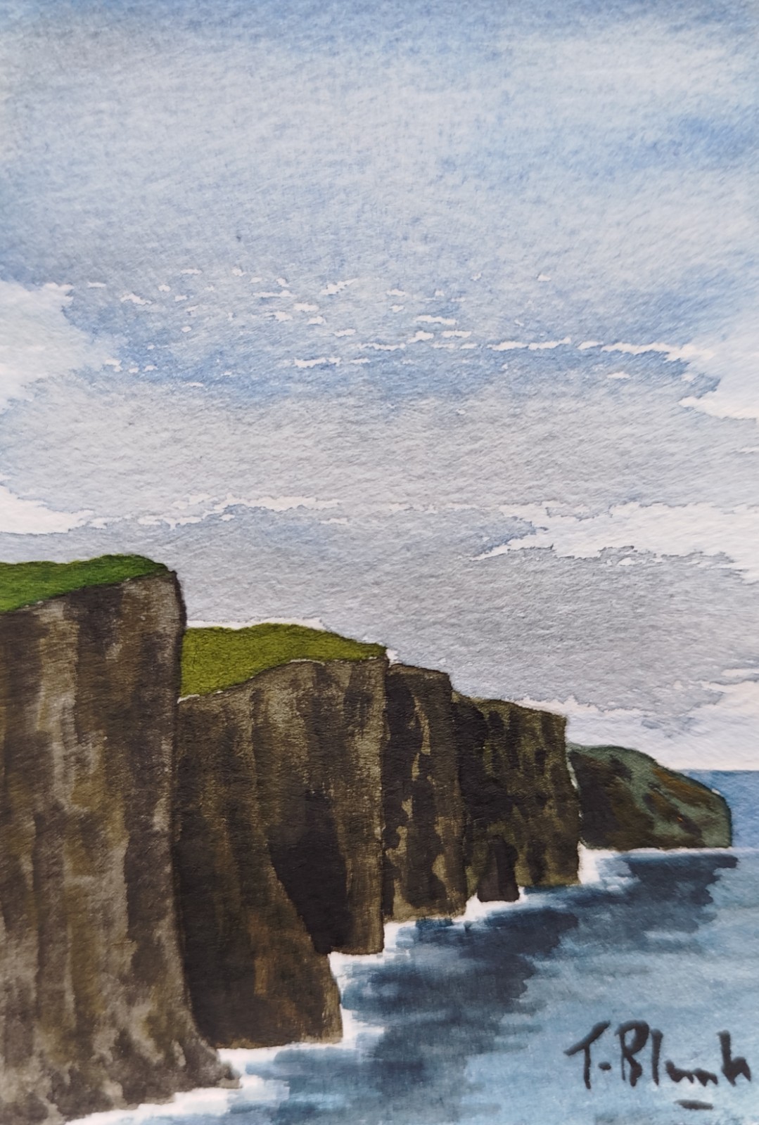ORIGINAL WATERCOLOUR – Cliffs of Moher, Ireland