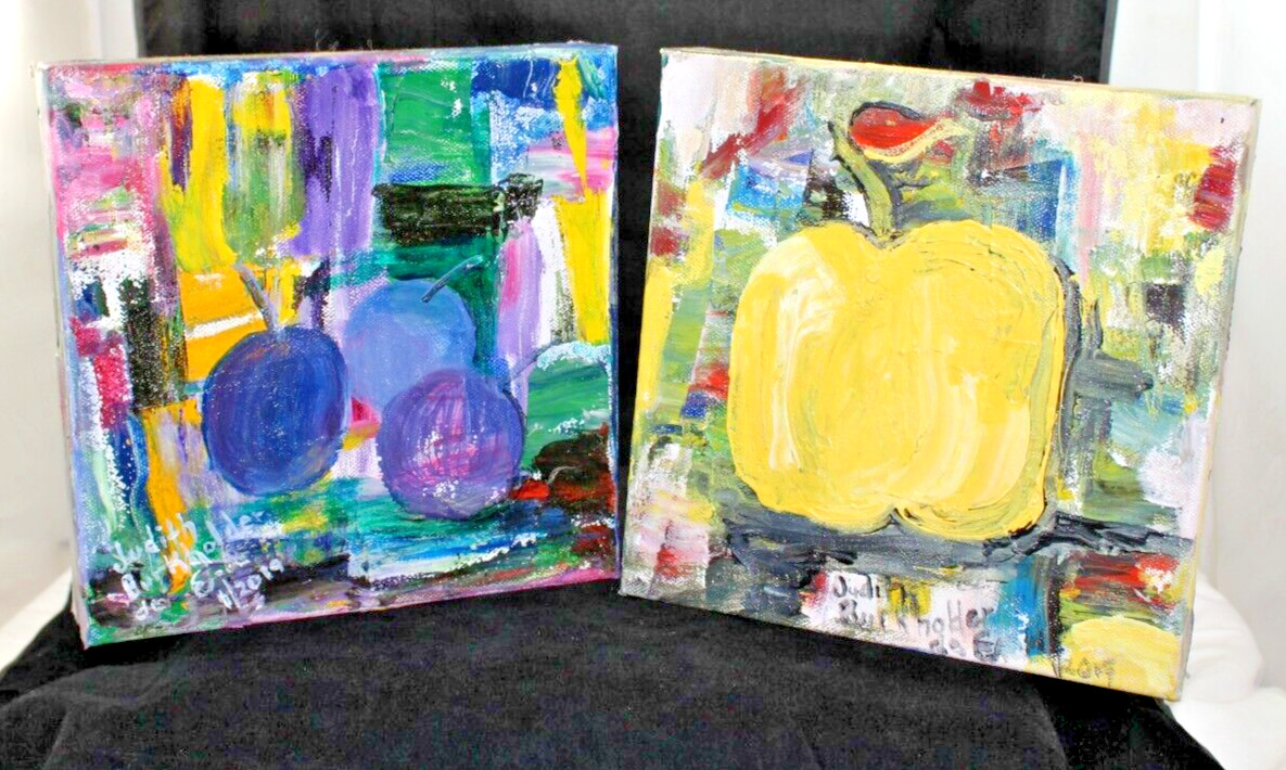 Judith Burkholder Espinoza «The Golden Pepper» & «Plum Purple» Signed Originals