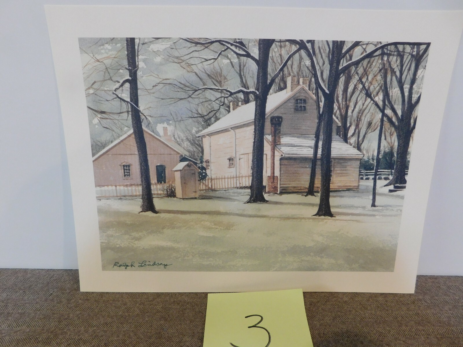 Vintage Lancaster County Watercolor Painting #3 Ralph Lindsay Signed