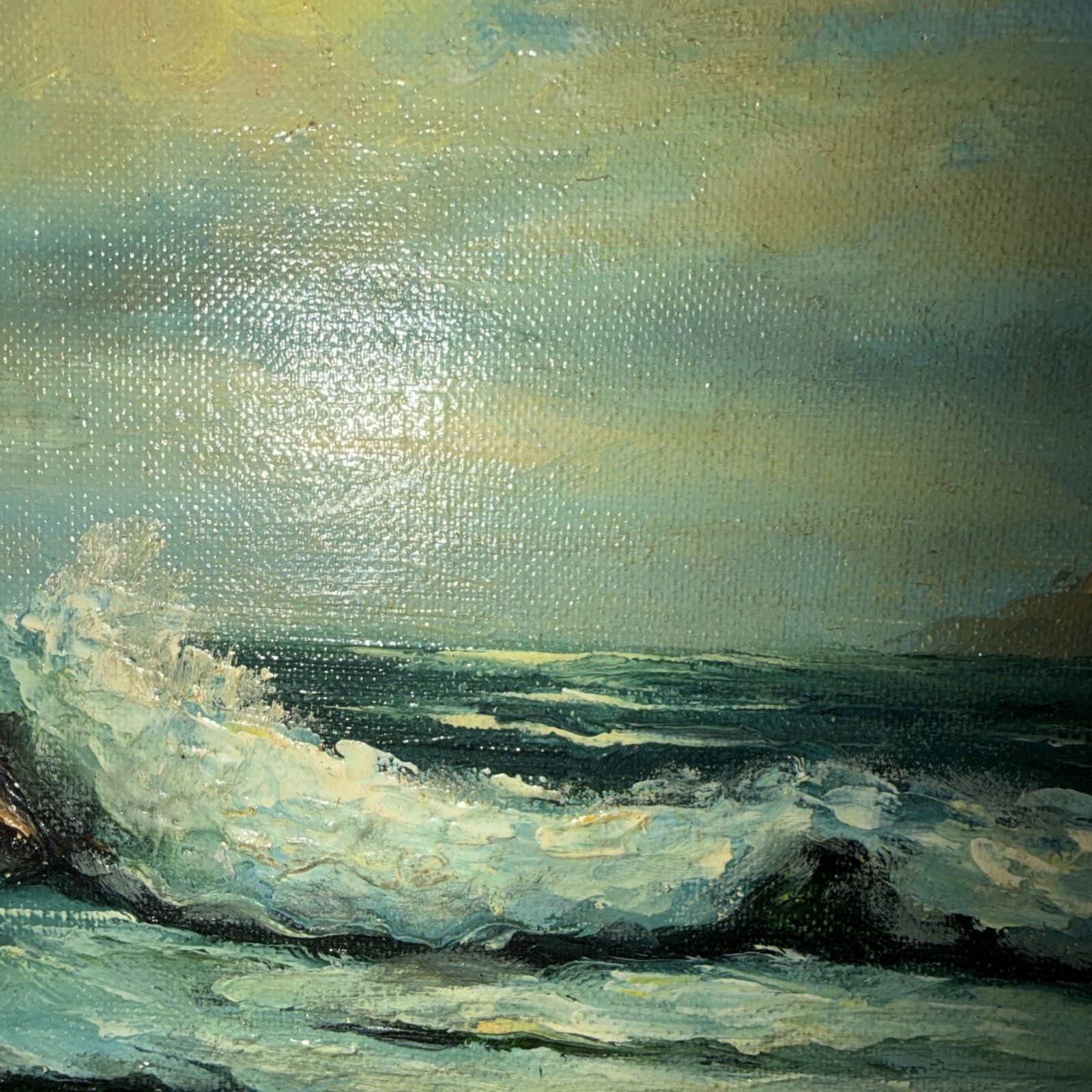 R. CRISTI «STORMY WATER» SEASCAPE, SIGNED OIL ON BOARD