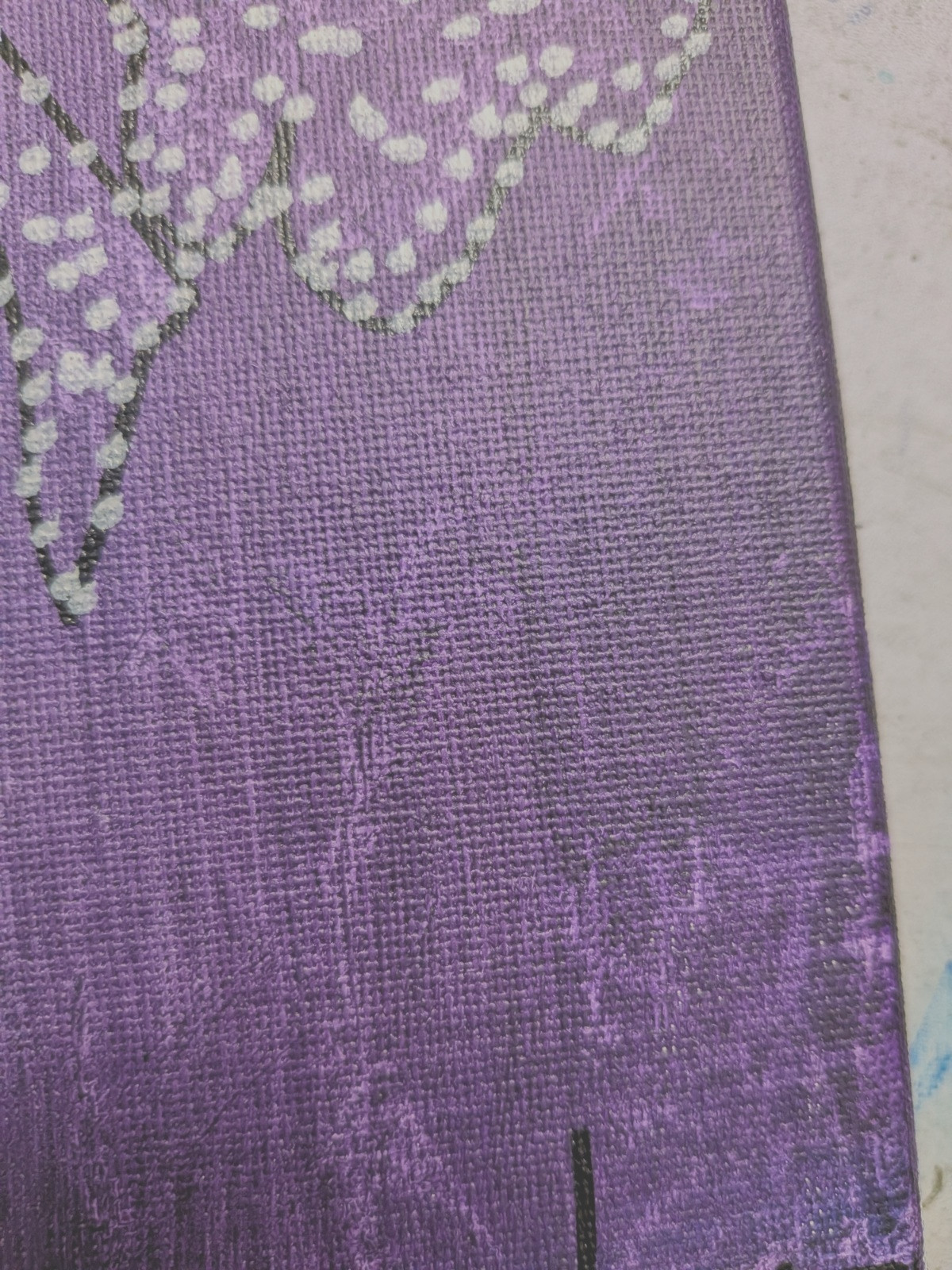 Purple Flowers Original Painting 11×14 Abstract Expressionist Canvas Wachtel