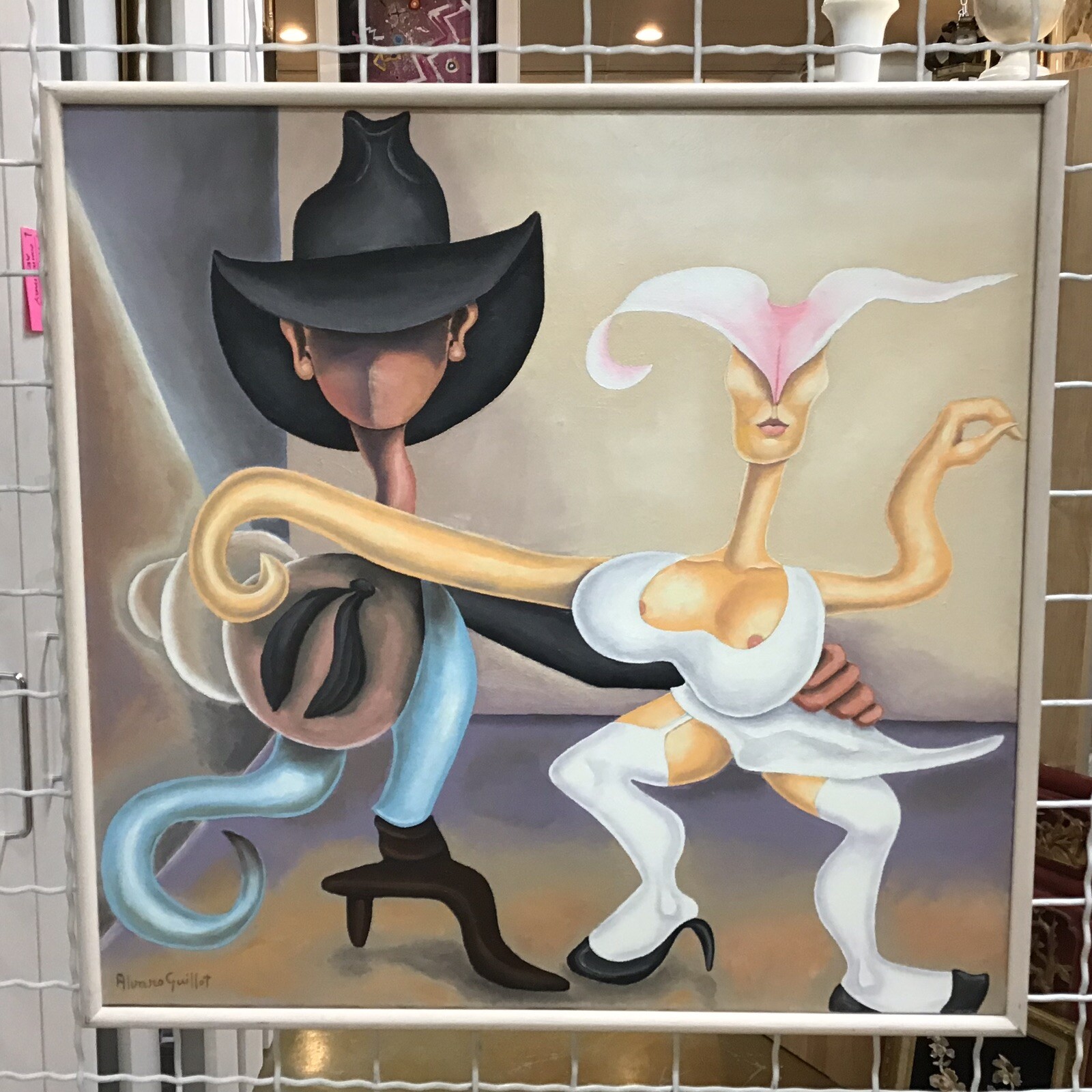 Alvaro Guillot Dali Original Painting Contemporary Abstract Oil On Canvas 35X35″