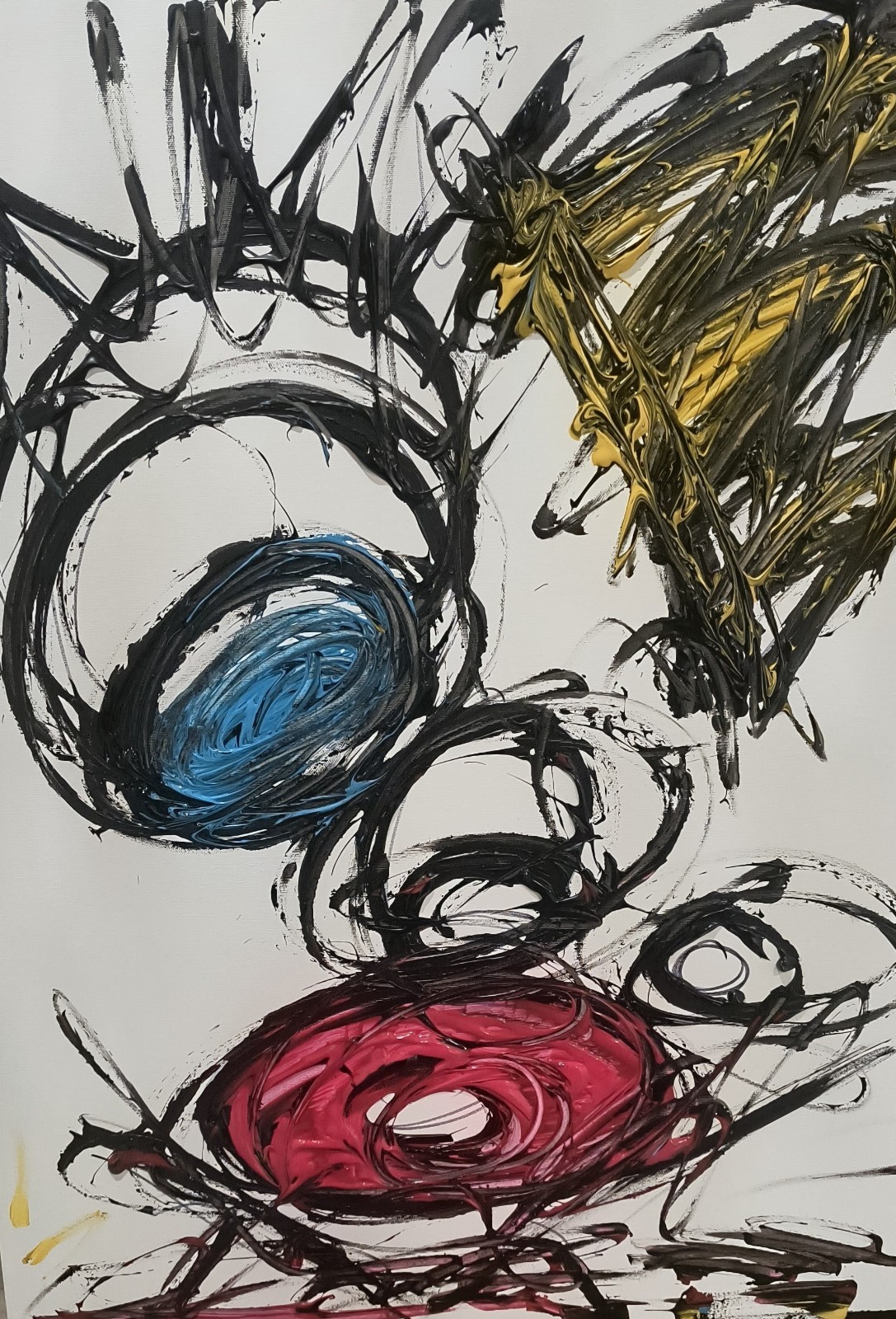 Trey Coppland, Shane Abstract Acrylic Painting, 24+30 in, 2026, Signed