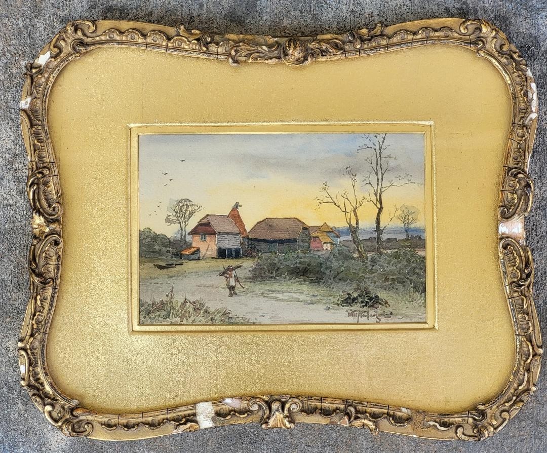Figure in Landscape Carrying Wood