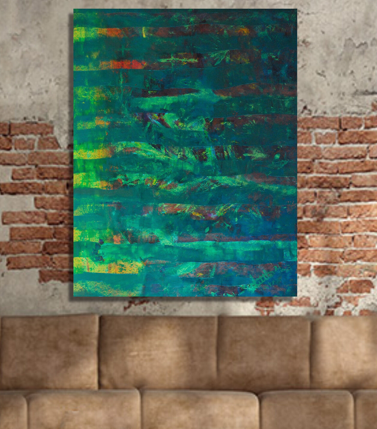Mark Little, Authentic, original,Painting￼, 81” X 62” Acrylic, Abstract, POP Art