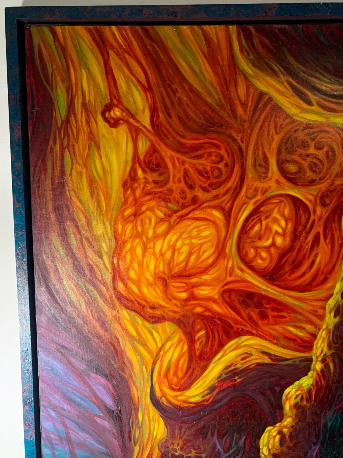 🔥🐇GUY AITCHISON – Original Oil on Canvas – MIND TREE 1 – 1993 (TATTOO ARTIST)