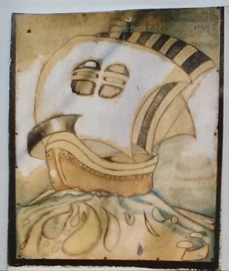 Original Abstract Painting by Orson Welles, Folk Art, circa 1920’s, 30” X 24”