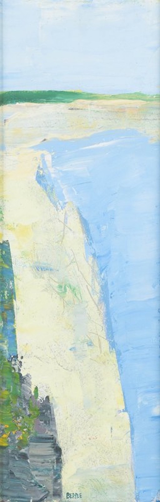 Lars Bertle, Swedish artist. Oil on canvas. Gotland coastal landscape. 1960s–70s