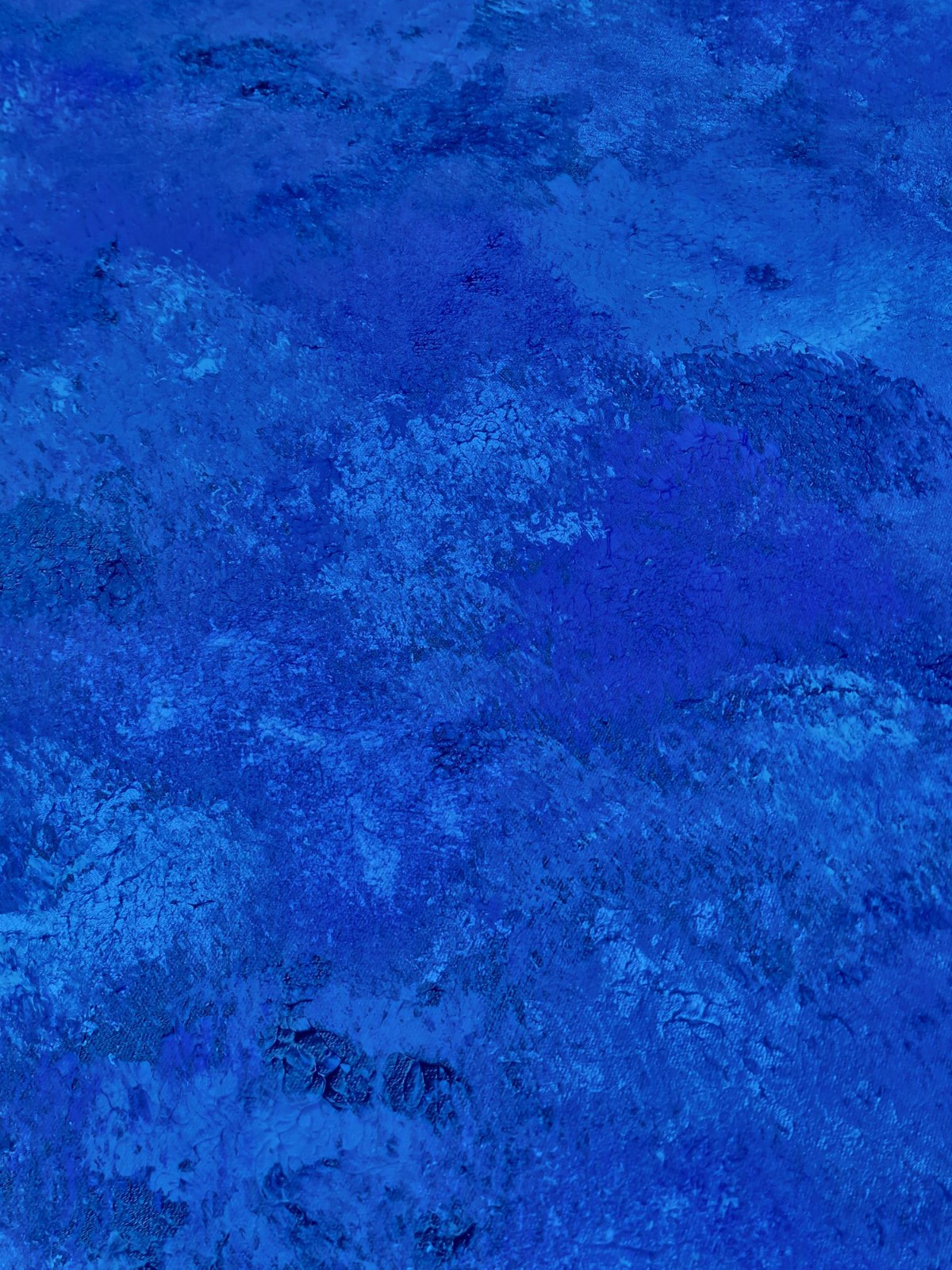 One-of-a-Kind Blue ColorField Luxury Textured Abstract Canvas Art 55×30 in