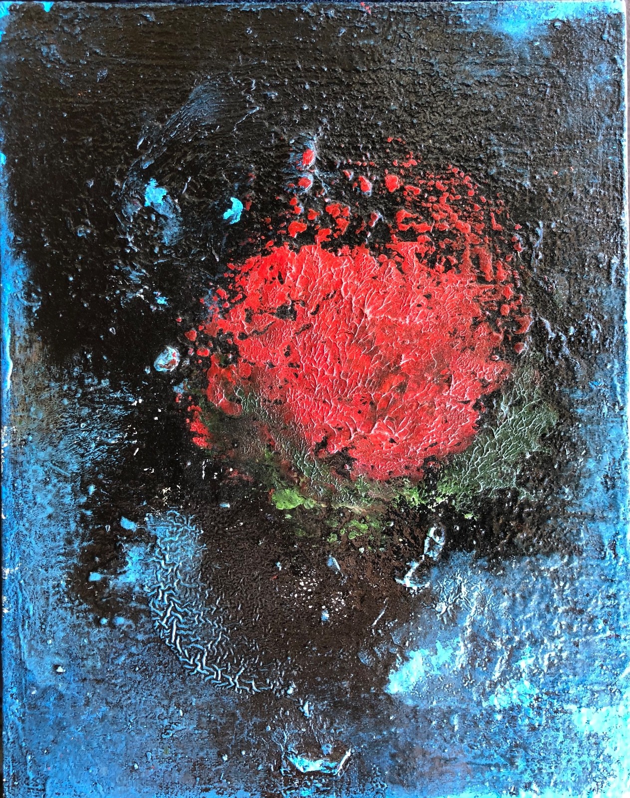 ADAM SHAW oil on canvas, abstract flowers