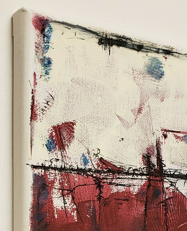 No.458 Original Abstract Modern Minimal Textured Painting/ Canvas By K.A.Davis