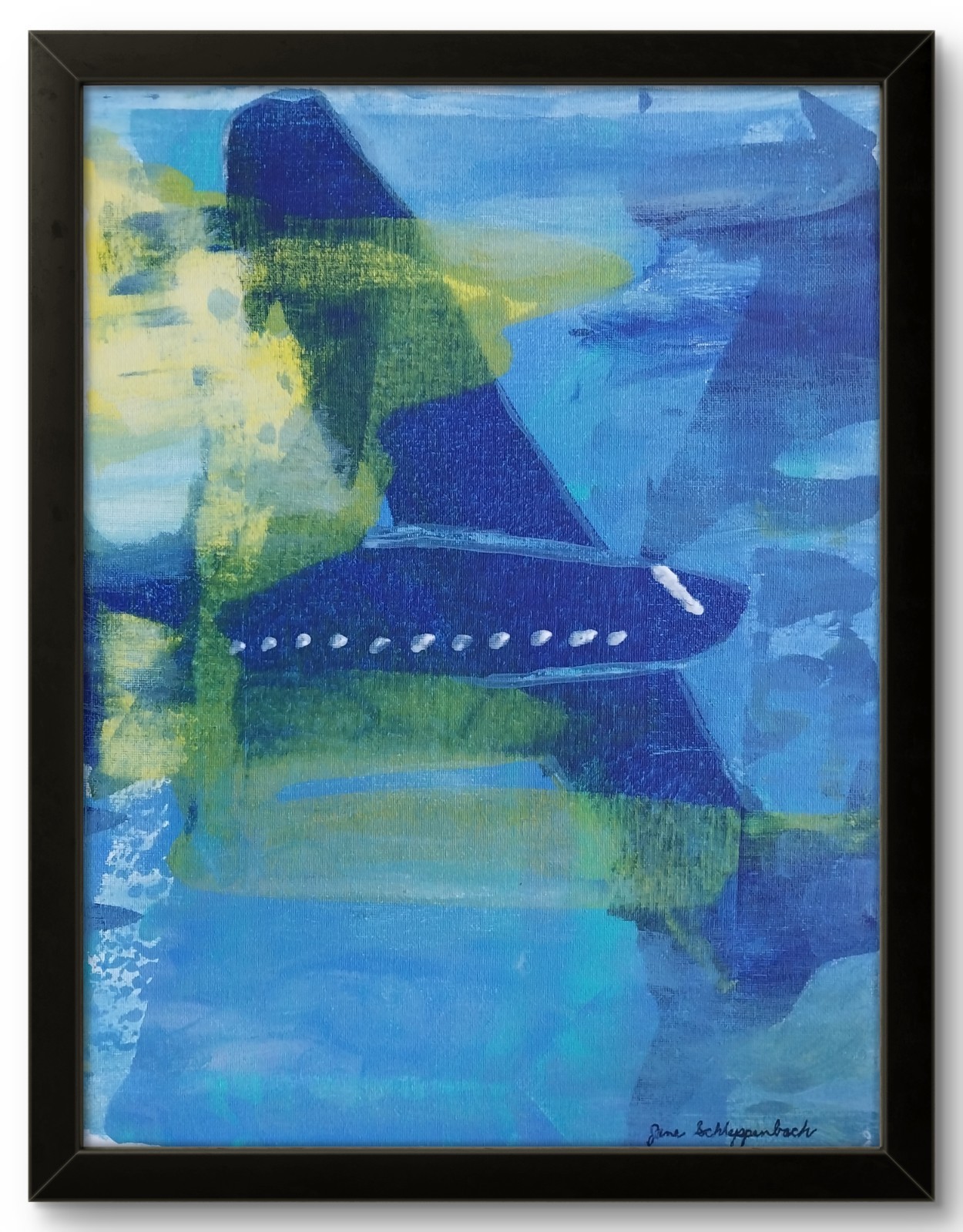 Modern Brush and Pallete Knife 12×16 Airplane Original Wall Art Canvas Acrylic