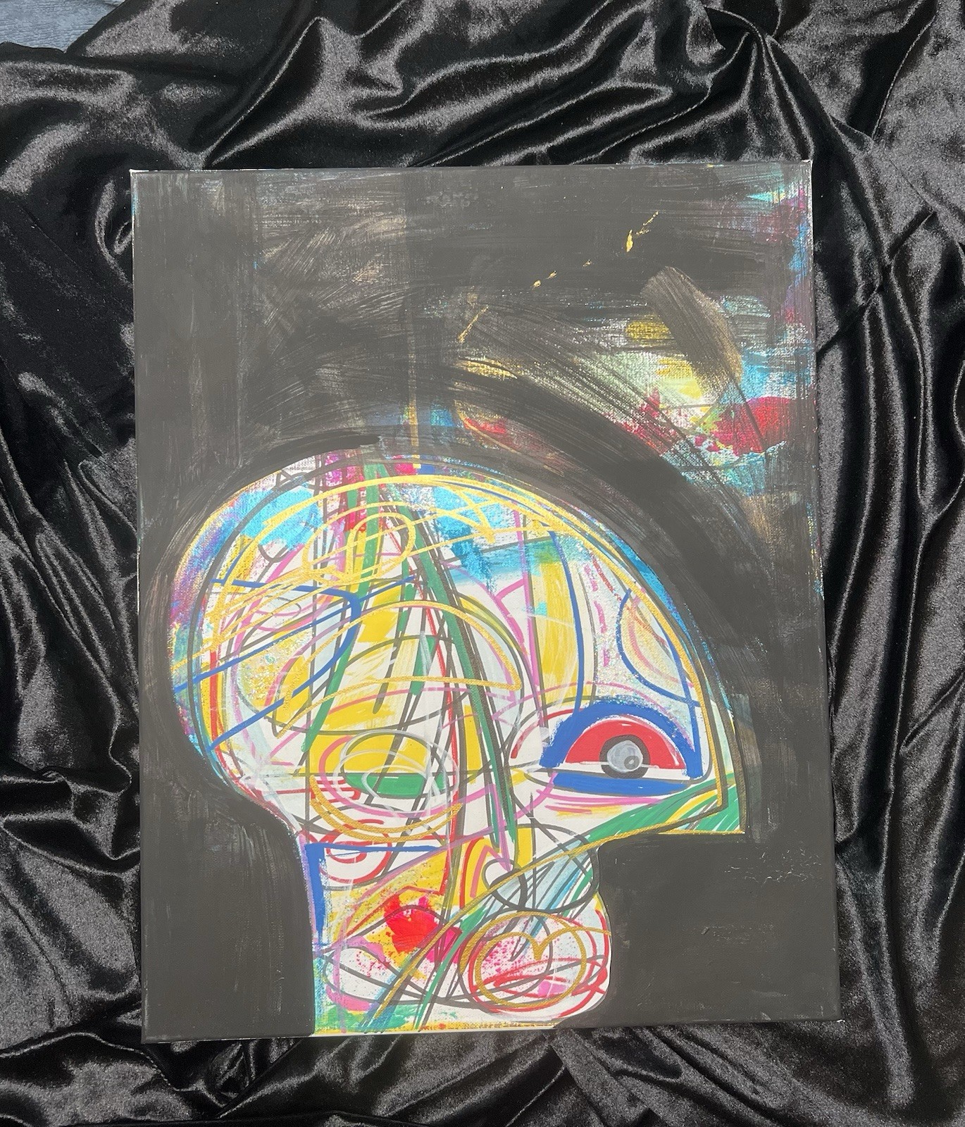 Self Cipher | Original Abstract Expressionist Painting 16×20 by ABENA ART