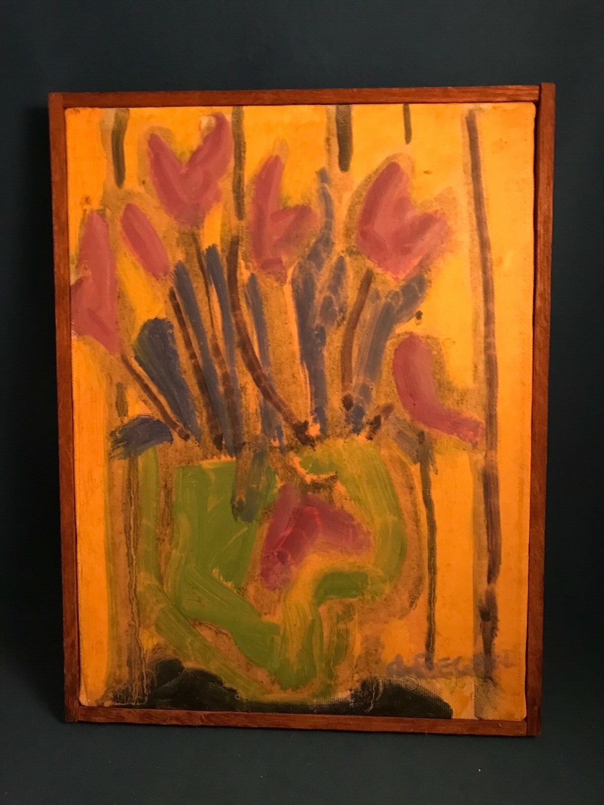 Denise Regan (American, 20th/21st Century) Listed Artist Oil on Canvas Tulip Pot
