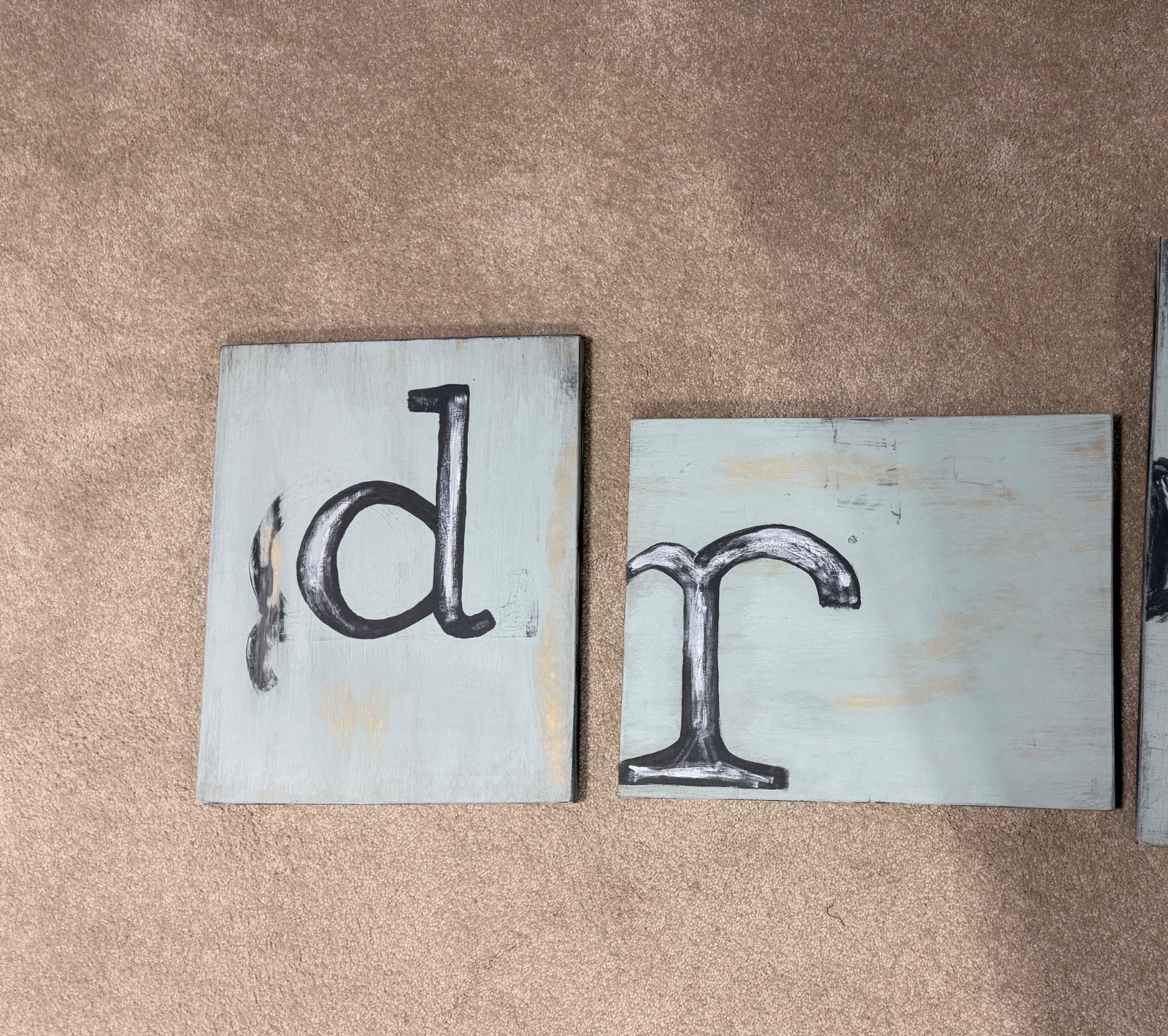 Custom Artwork. Painting on Wood. «Dream» Abstract w/ Distressed features