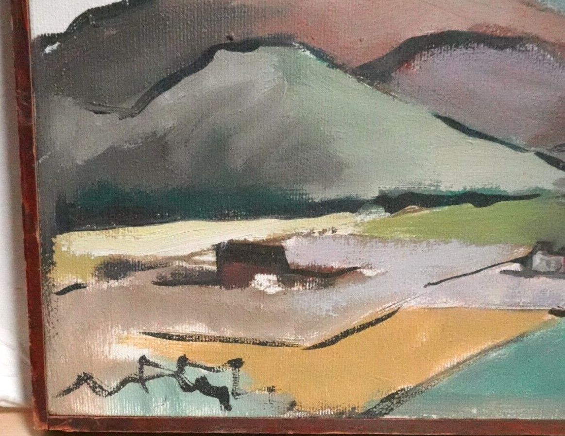 Harold A. Schultz (American, b. 1907) «NEAR SANTA FE» ORG OIL ON CANVAS PAINTING