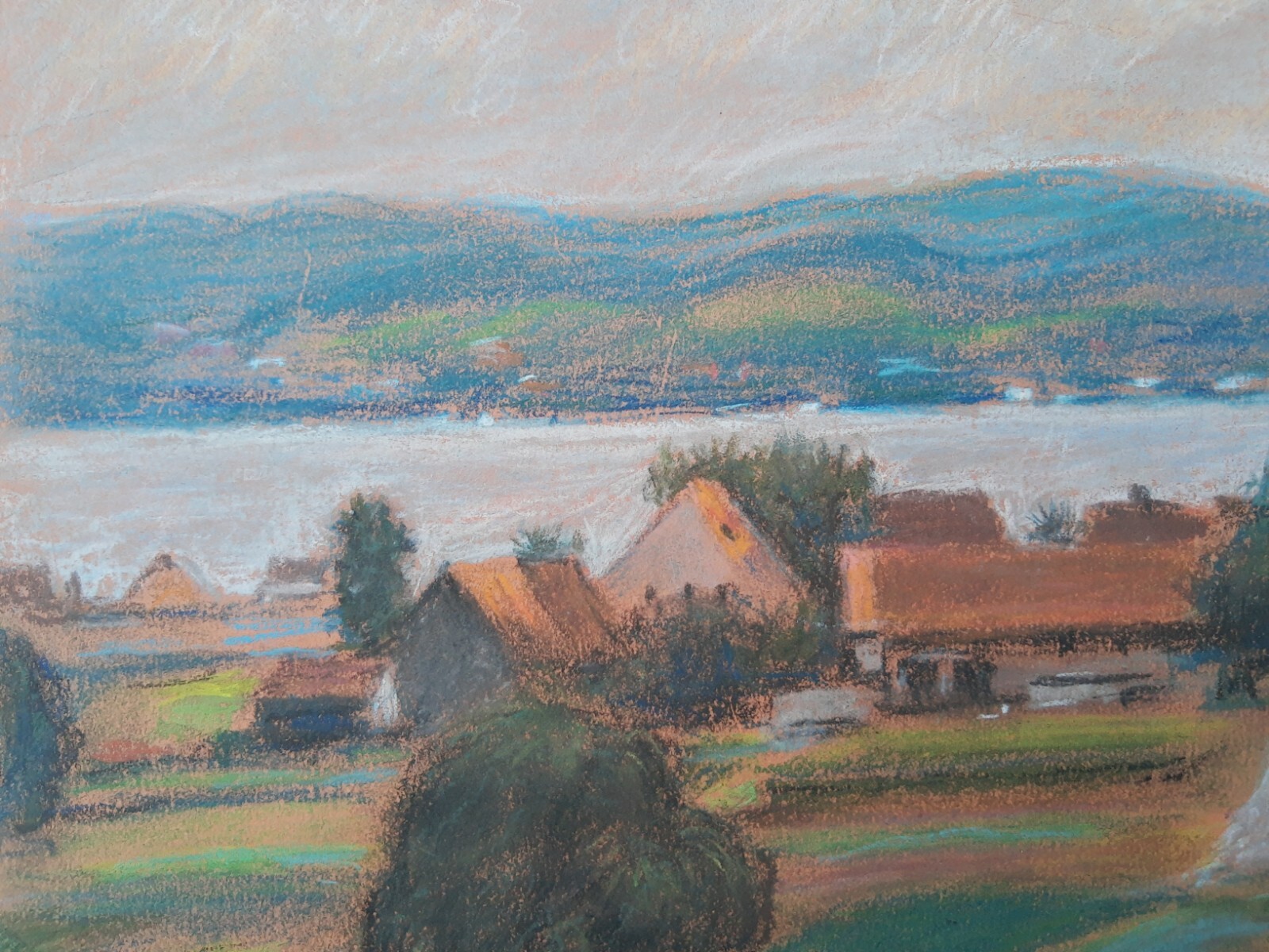 Landscape on the Upper Rhine Lake Constance Black Forest signed EY Edmond YARZ? EDMOND YON ?