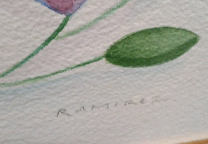 Original Daniel Ramirez 7 Strawberries Painting Southwest Folk Art Inspired
