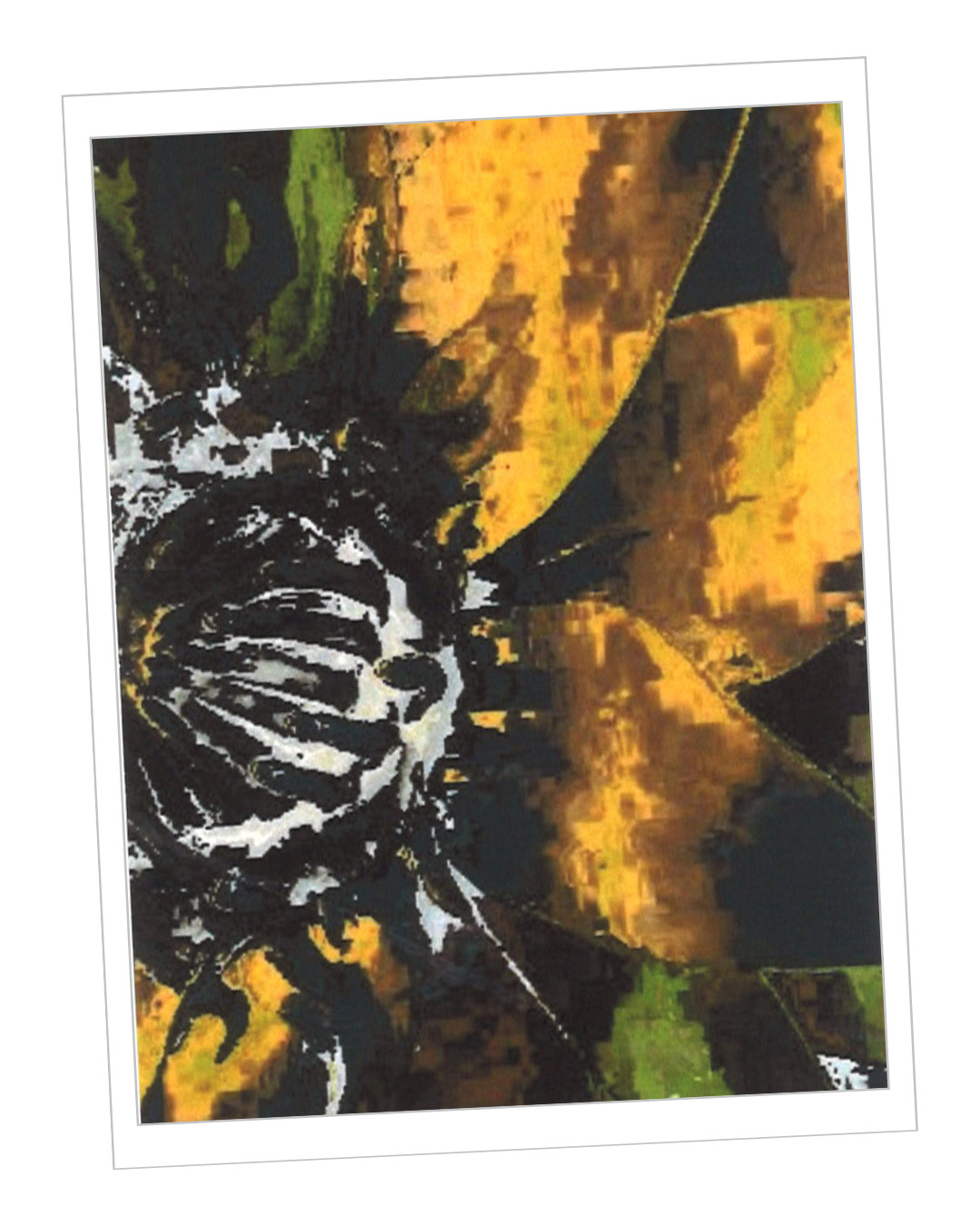 Mitak Artist Signed ACEO Miniature Art Print Abstract Collage 2.5″ x 3.5″ Inches