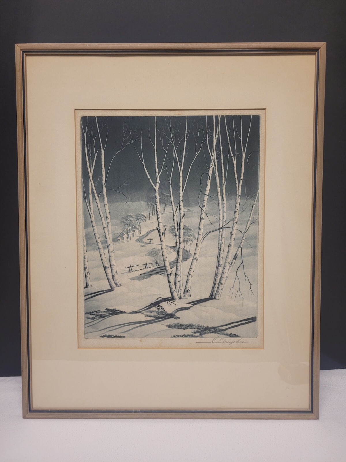 S.L. Margolies «Lengthening Shadows» Signed Original Etching