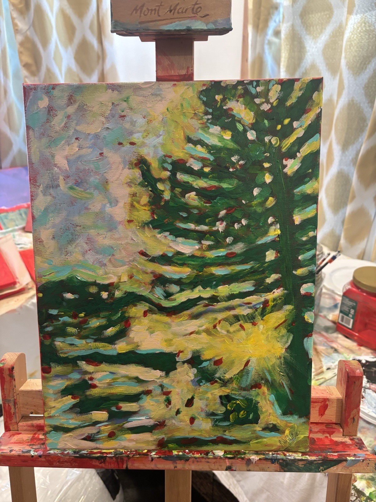 Landscape Impression 12×16 Unframed IMPRESSIONISM Van Gogh Inspired