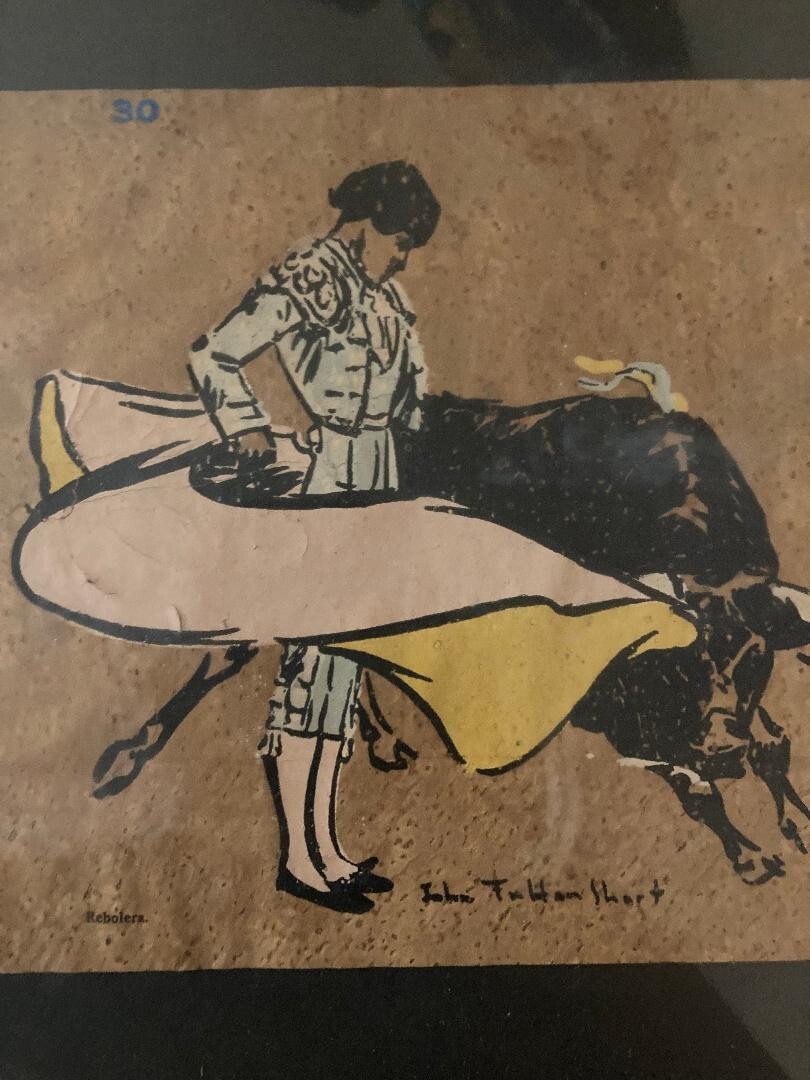 Rebolera Lithograph on cork by John Fulton Short