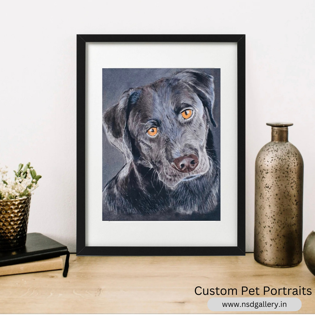 Single Custom Pet Portrait from Photo 9X12″Realistic Gift For Your Mom, No Frame