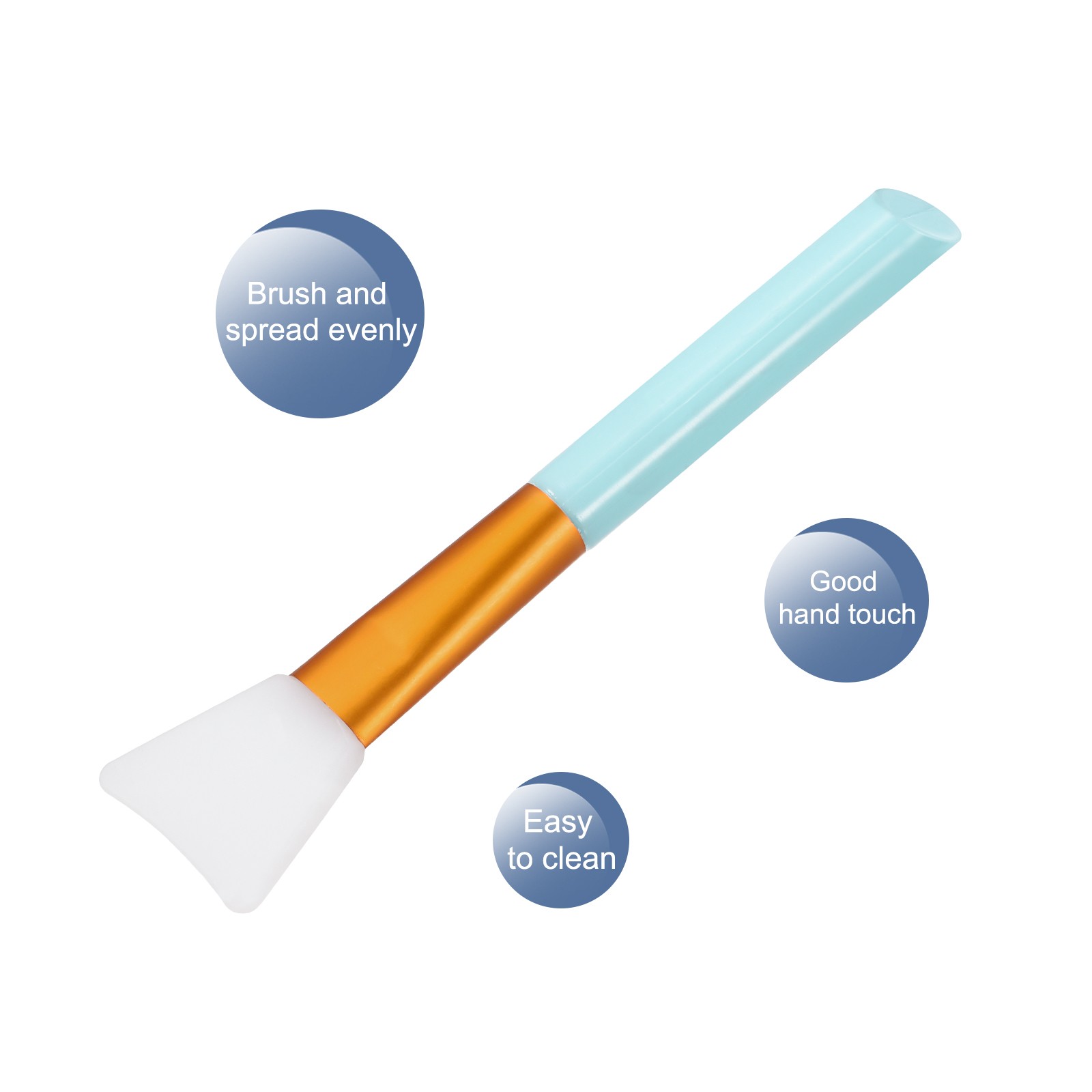 Silicone Epoxy Brushes White, Blue Applicator DIY Brush, Pack of 2