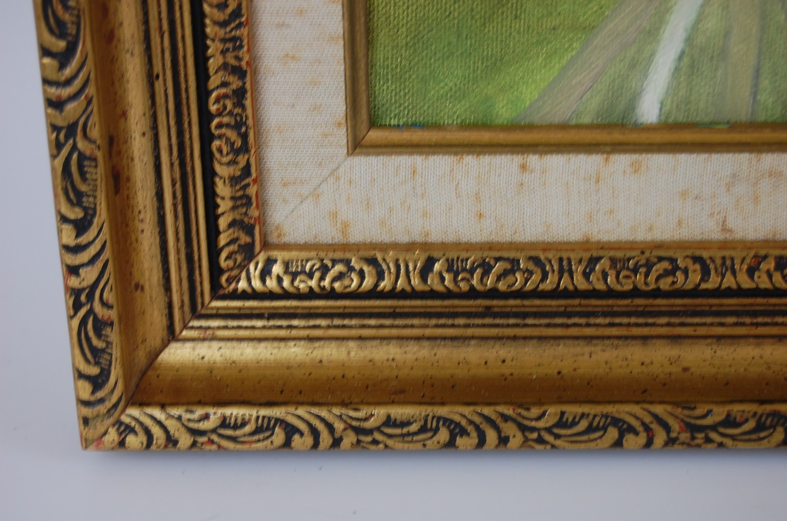 Vtg 80’s Framed Original Oil «Framboyan (Royal Poinciana) Tree Landscape» 20X16
