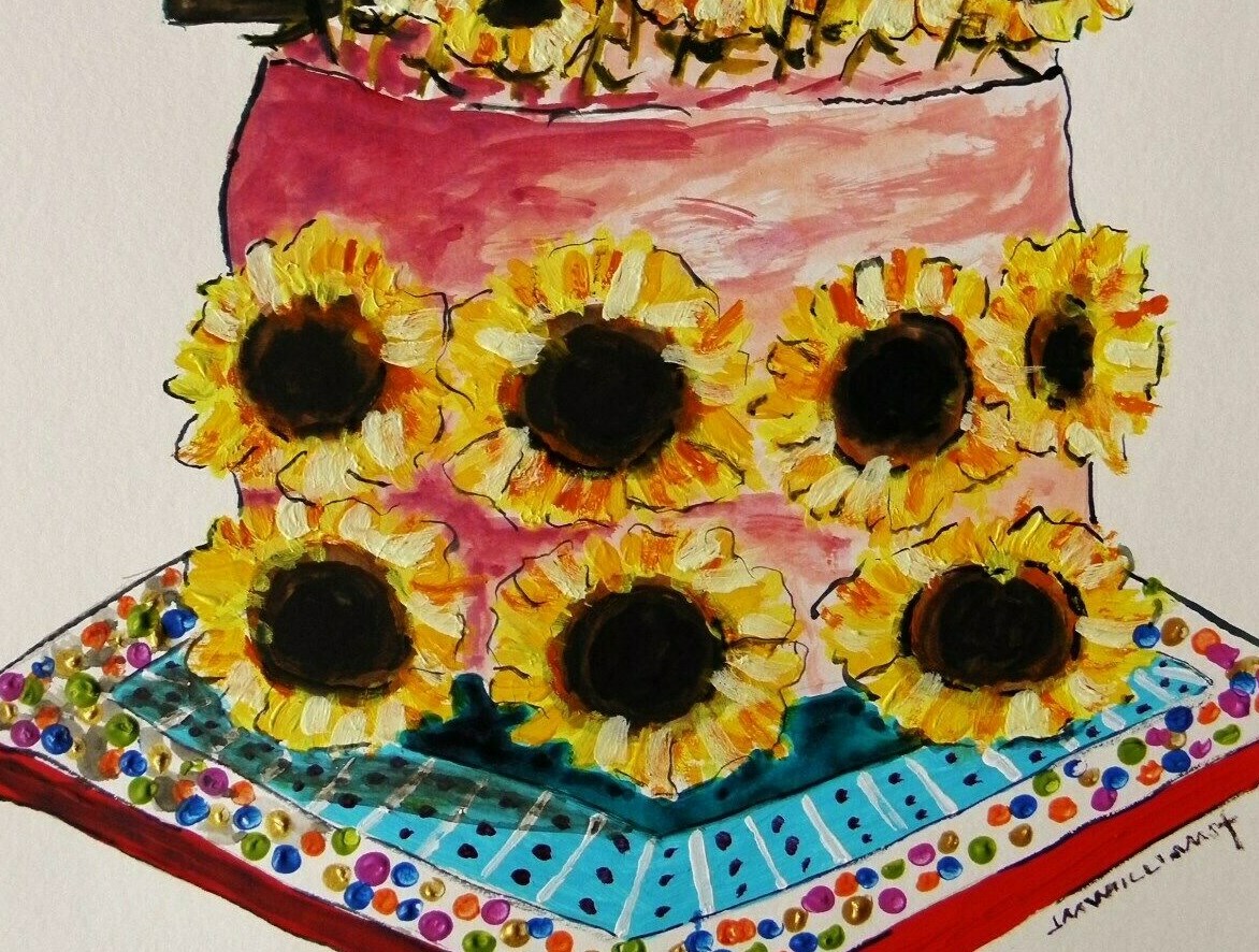Original Bakery Sketch Cake Food Watercolor Impressionism