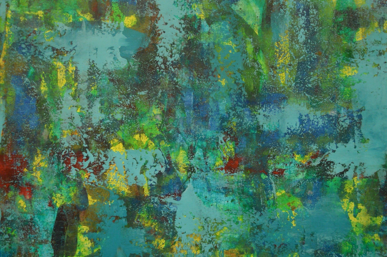 Mark Little Original Giant Canvas Painting 84”X62” (7 Foot) Abstract Modern XL