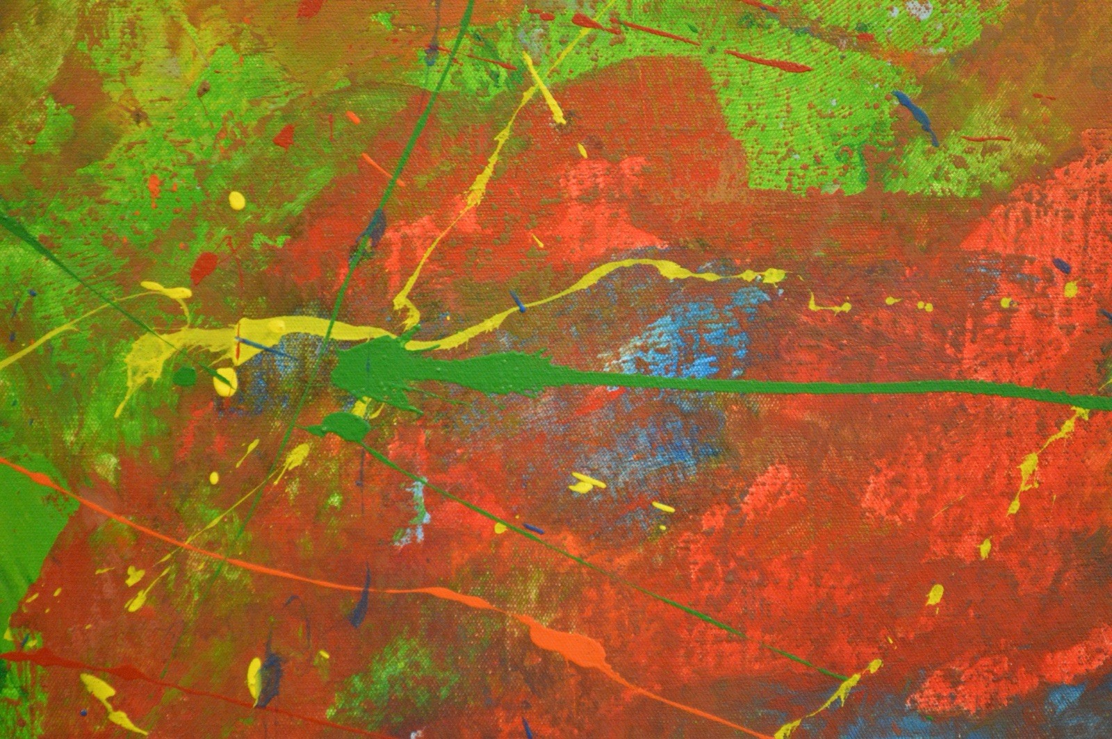 Mark Little Original￼ Giant Canvas Painting 81”X62” (6 Foot 9 inch) Abstract XXL