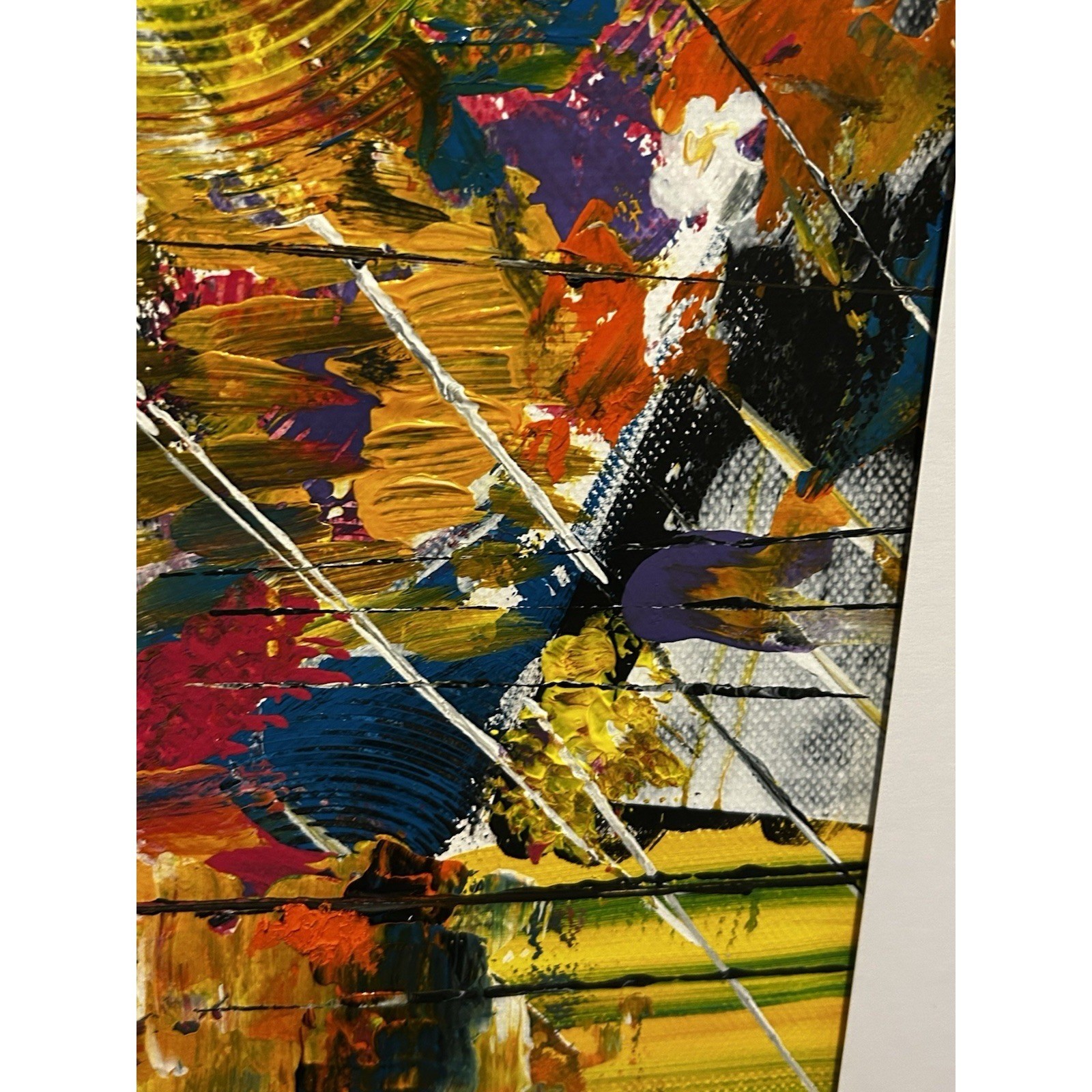 Jodiann Post Paper Painting Acrylic Modern Art Matte Abstract Titled Vertigo