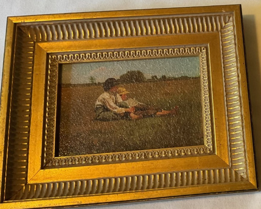 Boston Museum of Art Painting Reproduction 8×10″ Gilt Frame Winslow Homer NICE!