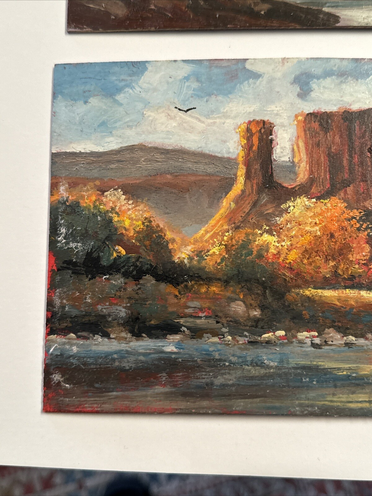 FINEST BURL CHALMERS PAINTING SMALL GEM LISTED AMERICAN desert coast LANDSCAPE