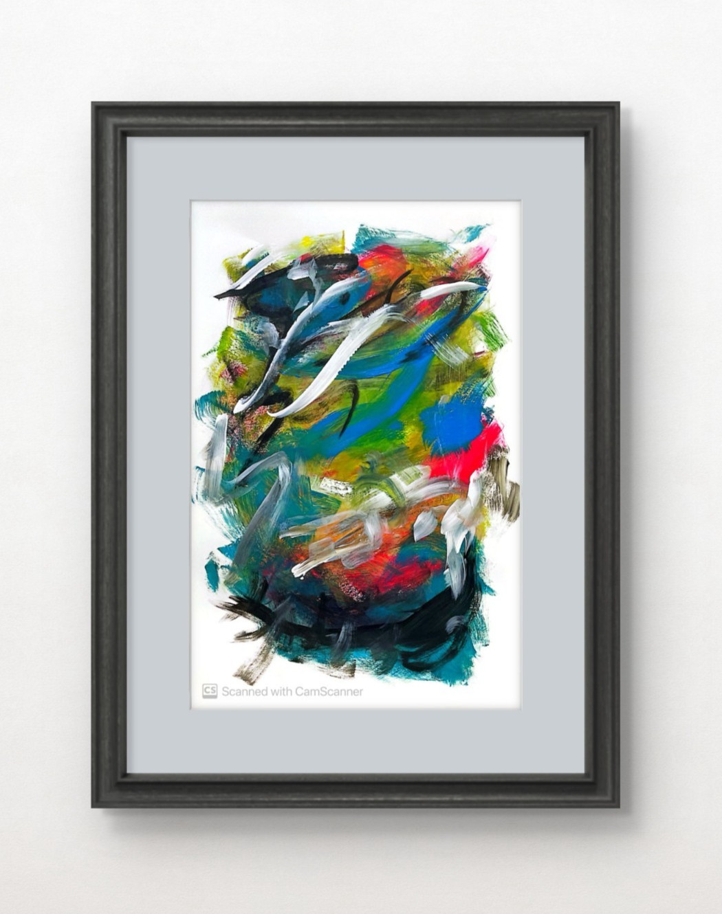 Messa Original Art: Lowdown- Abstract Neo Expressionism 12X16 Paper Signed Art
