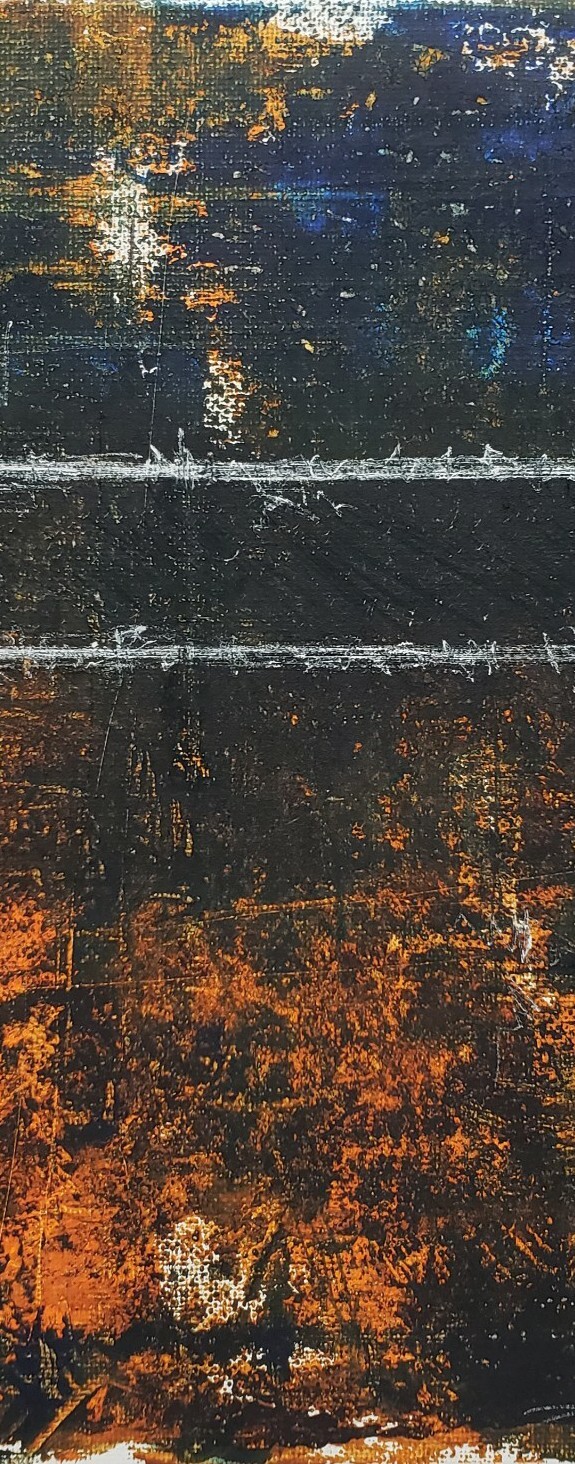 No.508 Original Modern Minimal Textured Oil And Cold Wax Painting By K.A.Davis