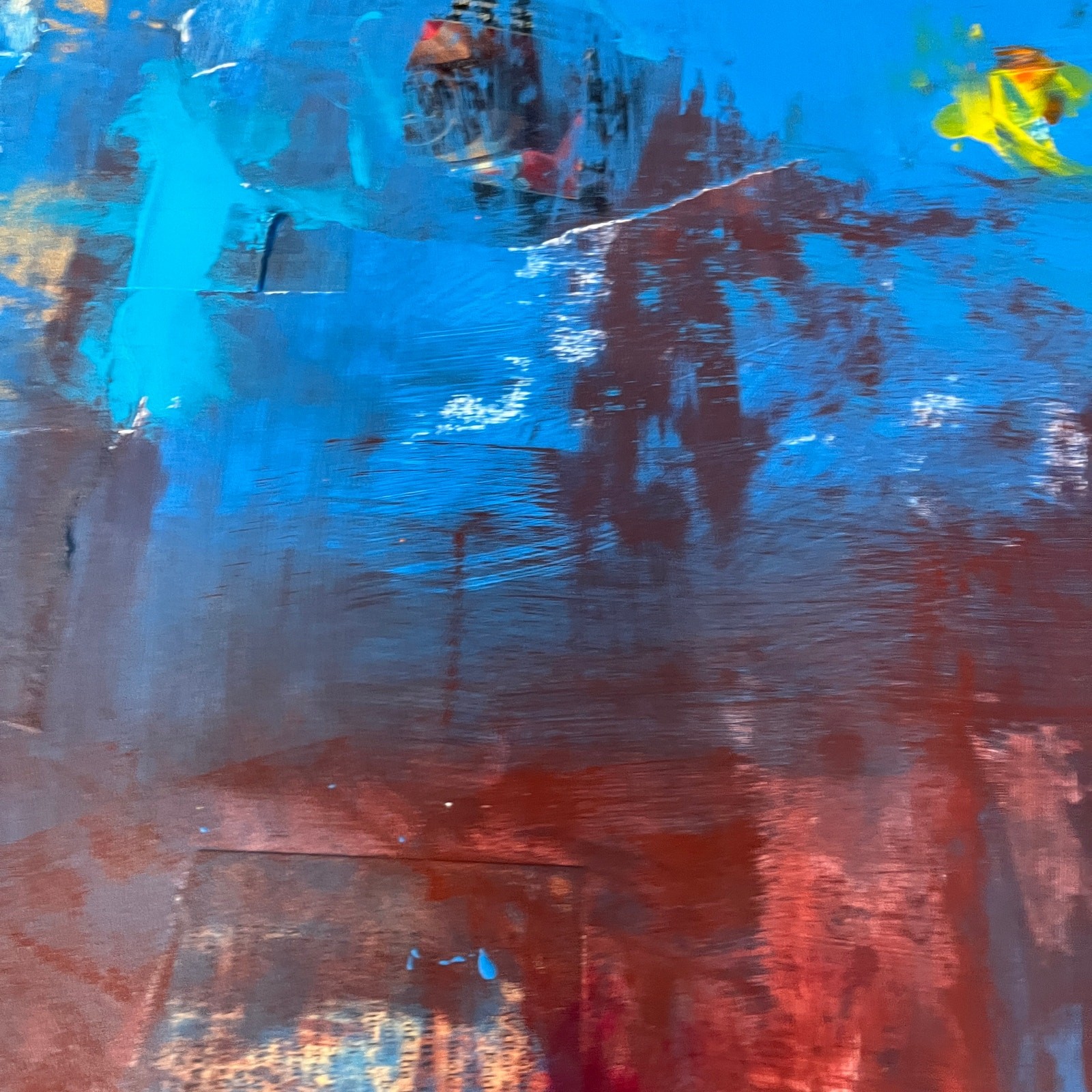 Original Mixed Media Abstract Art Painting 18×24 “Aluminum» Signed